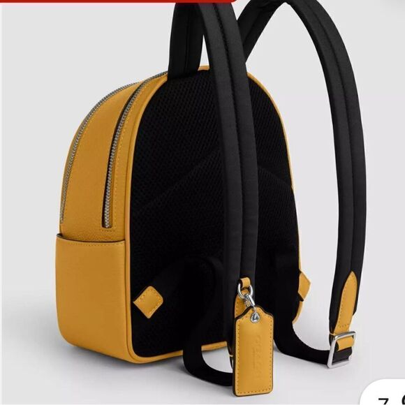 Coach Mini Court Backpack in Retro Yellow - Picture 10 of 17